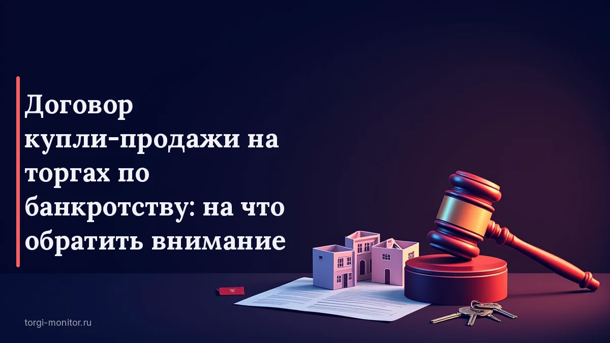 Договор купли-продажи на торгах по банкротству: на что обратить внимание