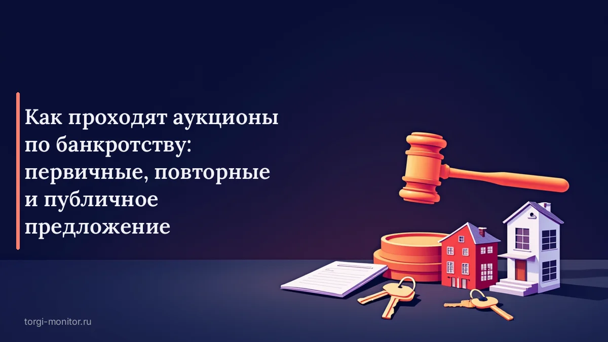 Как проходят аукционы по банкротству: первичные, повторные и публичное предложение