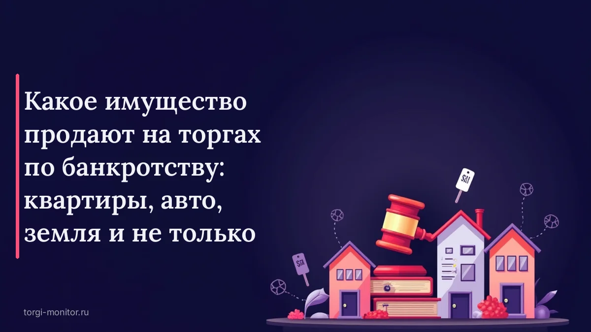 Какое имущество продают на торгах по банкротству: квартиры, авто, земля и не только