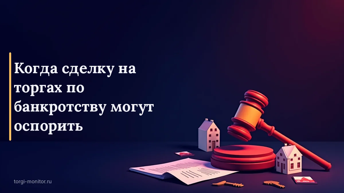 Когда сделку на торгах по банкротству могут оспорить