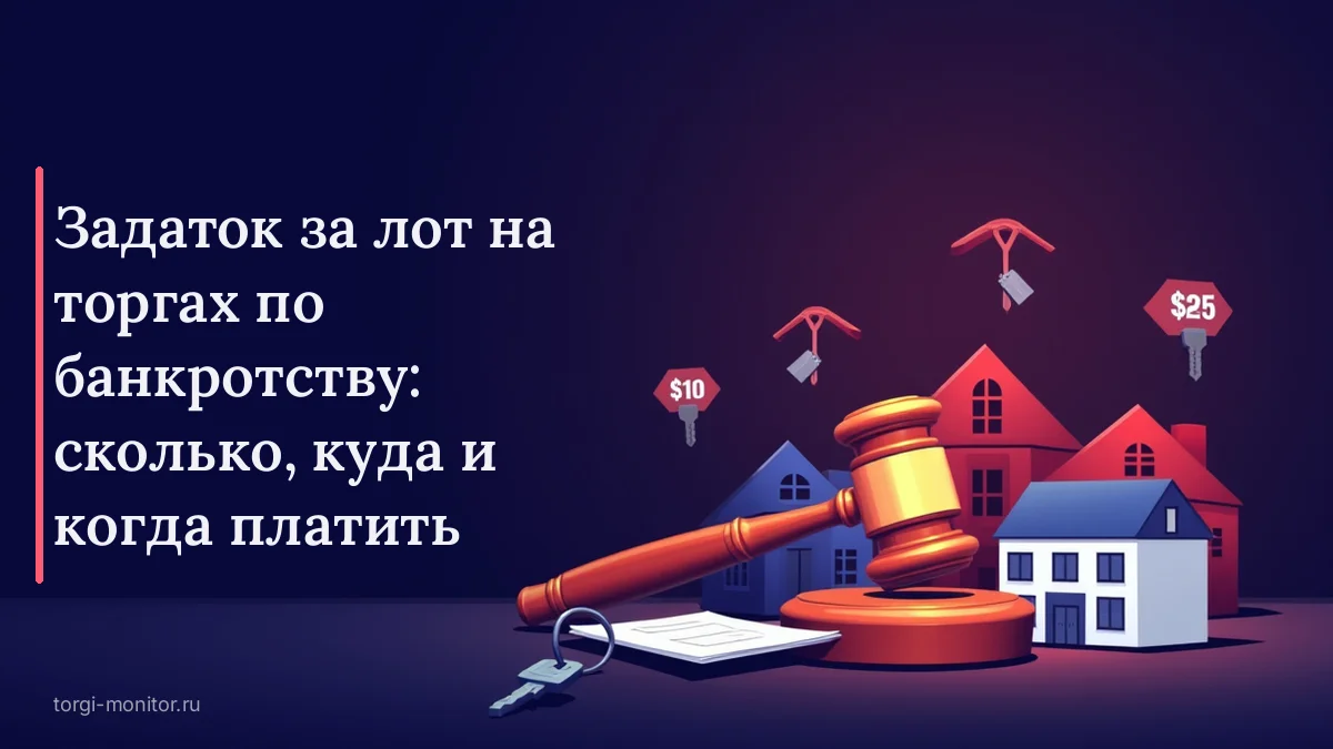 Задаток за лот на торгах по банкротству: сколько, куда и когда платить